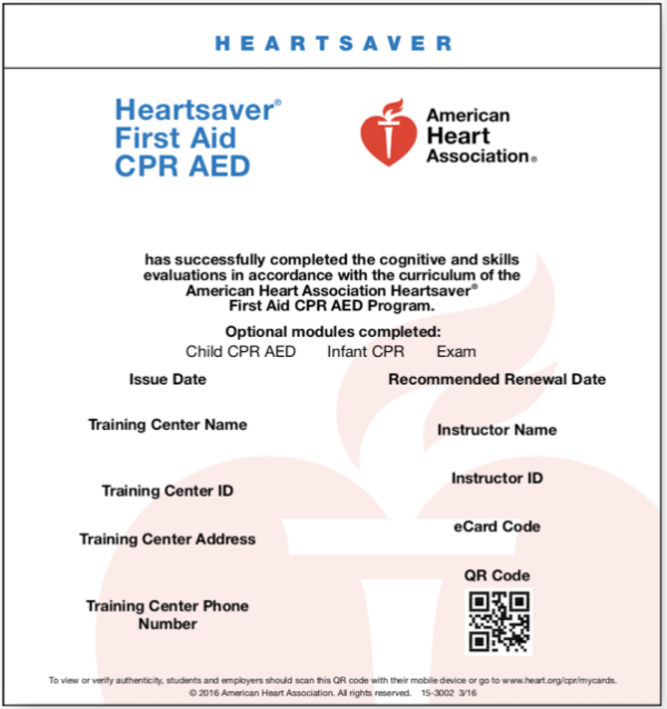 HEARTSAVER FIRST AID with CPR/AED San Diego CPR Classes